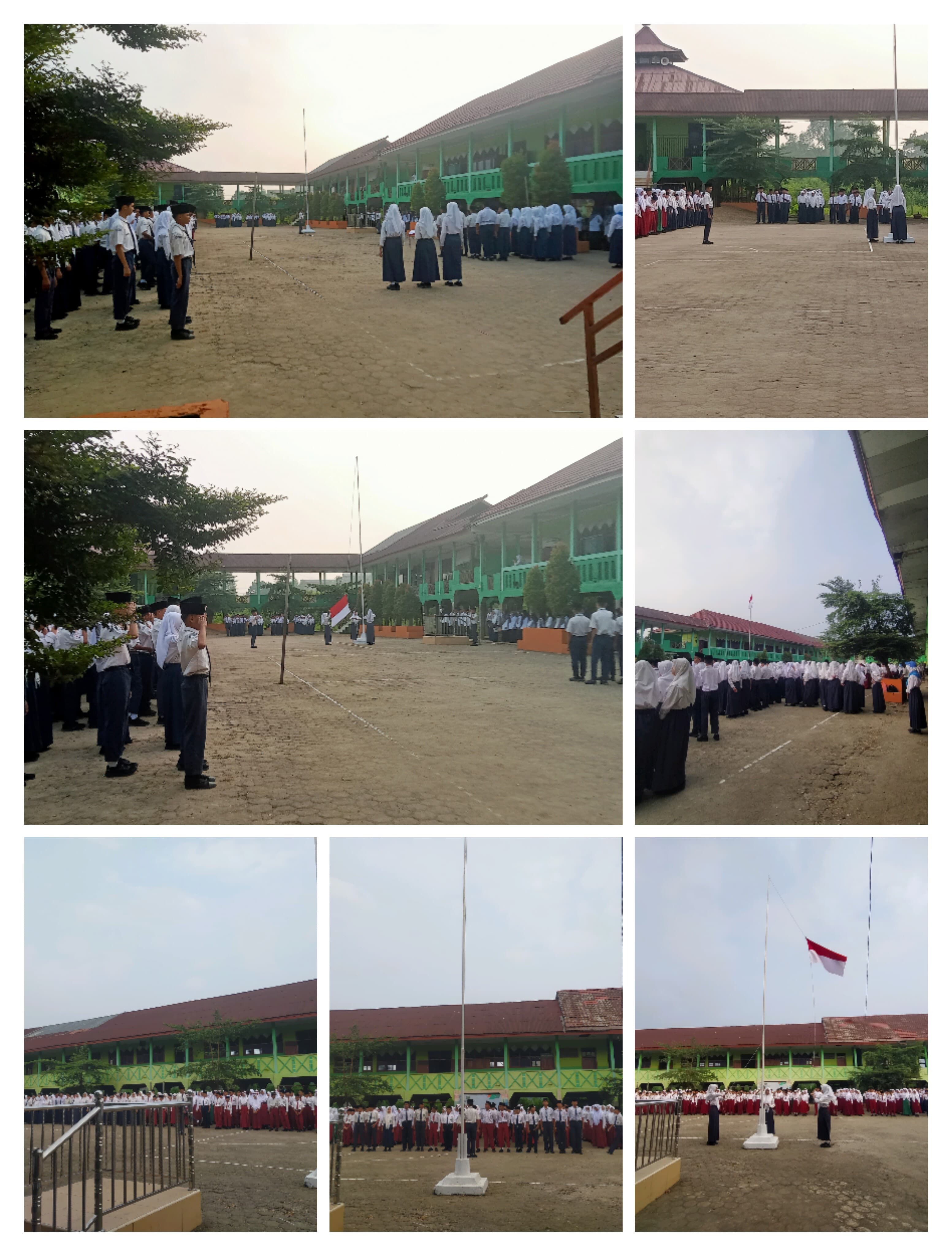 Kegiatan upacara rutin hari Senin