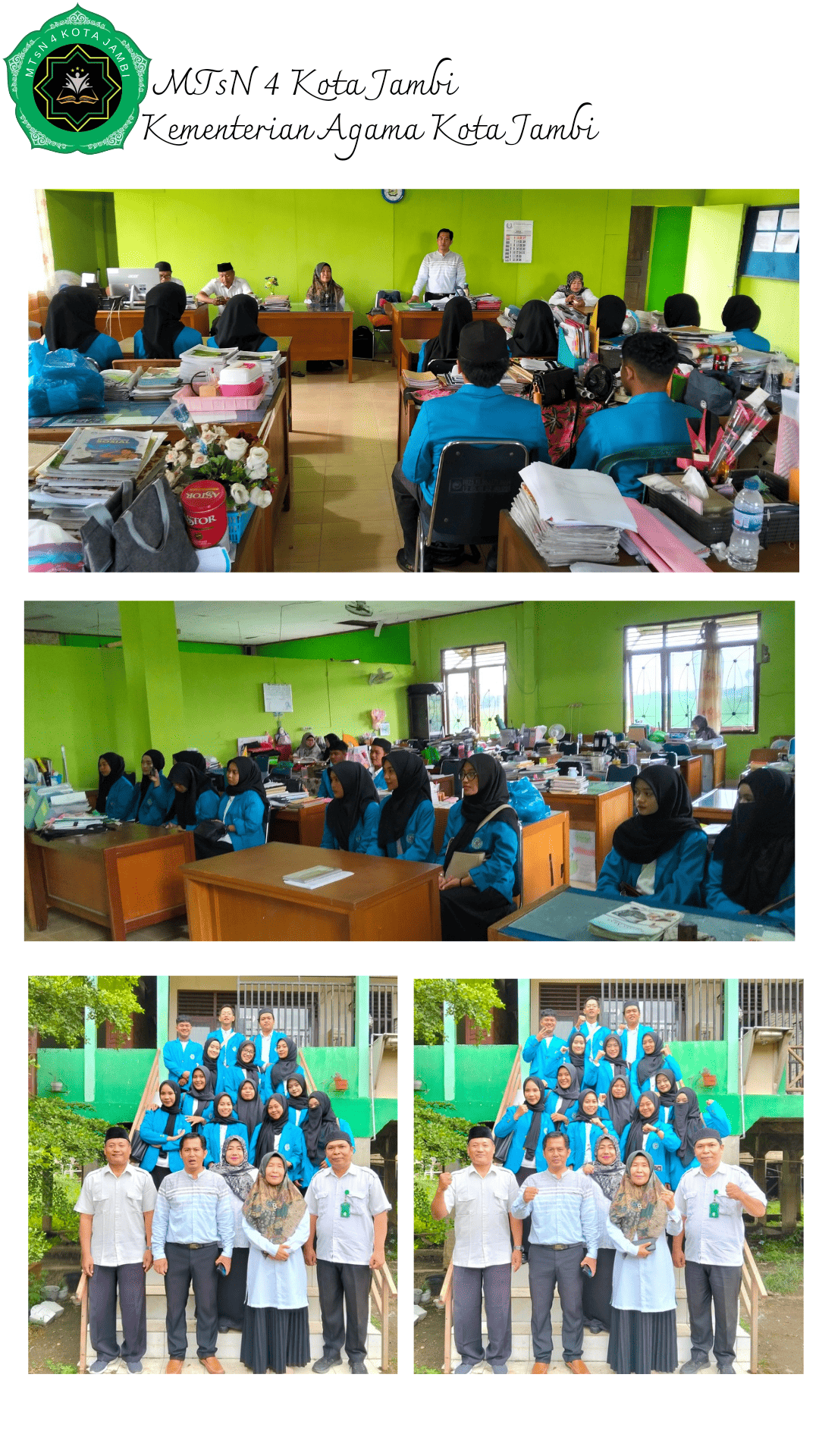 Mahasiswa/Mahasiswi UIN PLP di MTsN 4 Kota Jambi