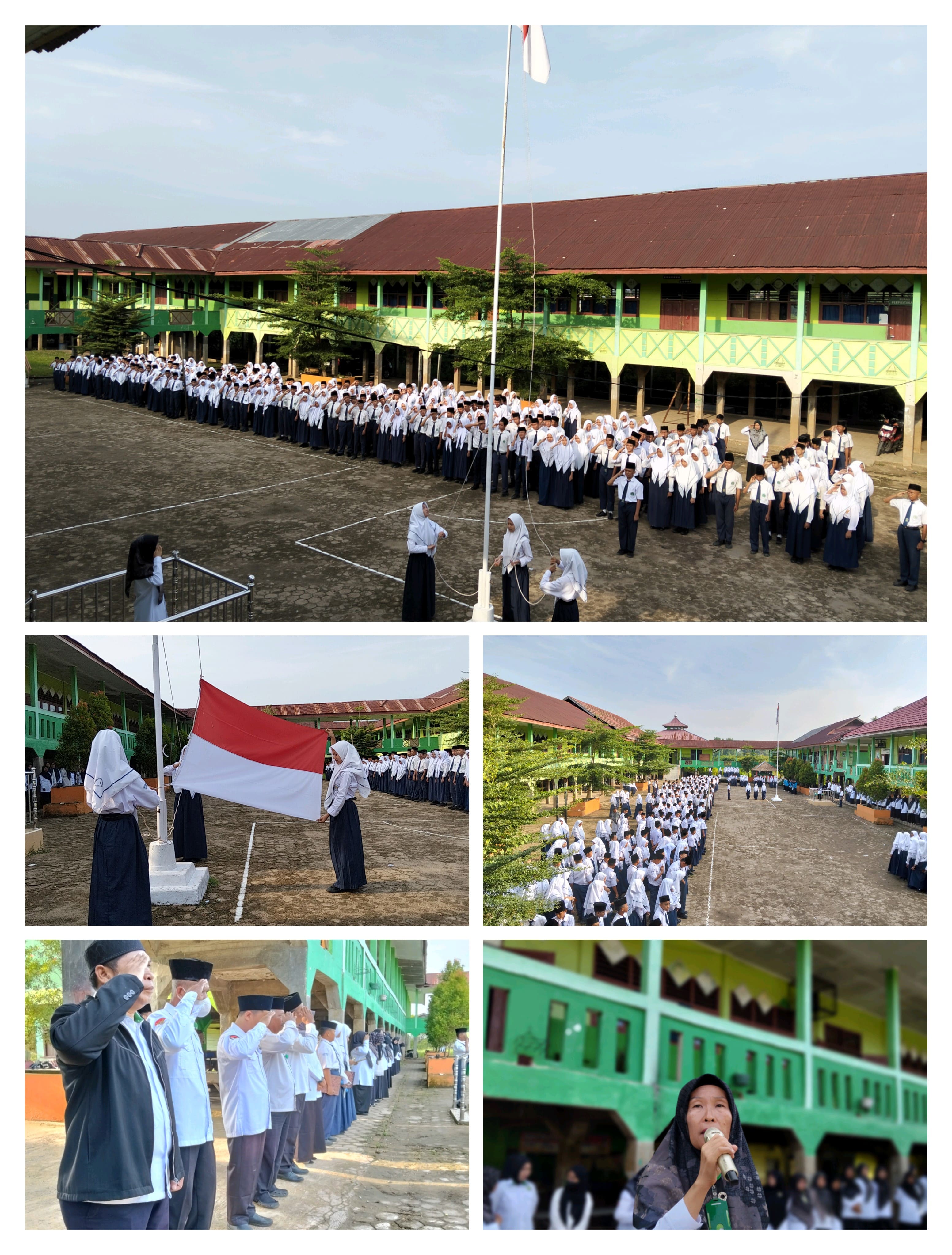 Kegiatan Upacara Bendera dan Penyerahan Uang Mentas Kontingen AKSIOMA MTsN 4 Kota Jambi Kegiatan Upacara Bendera dan Penyerahan Uang Mentas Kontingen AKSIOMA MTsN 4 Kota Jambi