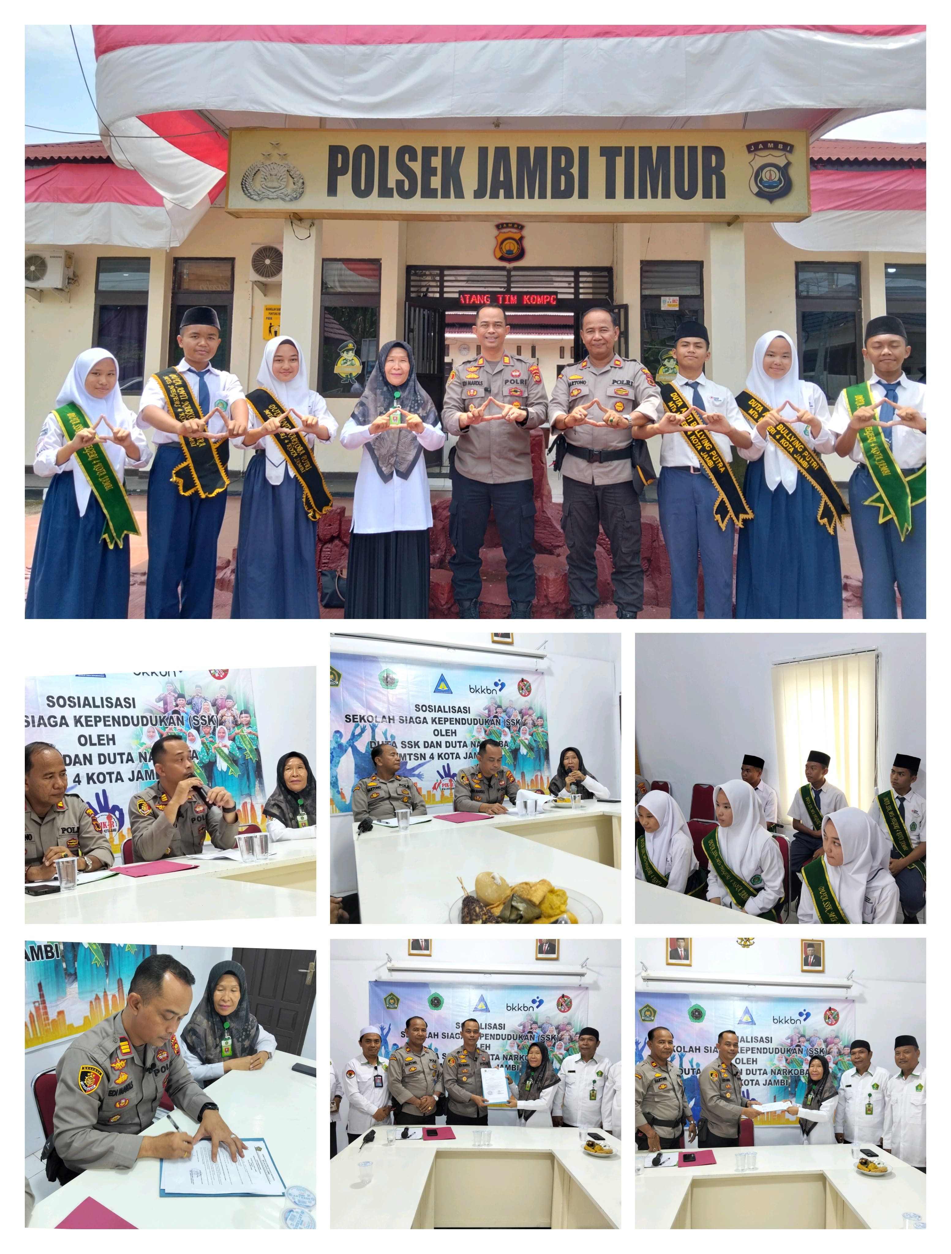 Kegiatan Duta SSK MTsN 4 Kota Jambi di Polsek Jambi Timur Kegiatan Duta SSK MTsN 4 Kota Jambi di Polsek Jambi Timur
